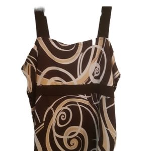 👚 Initiatives Trippy Coffee Swirl Top
